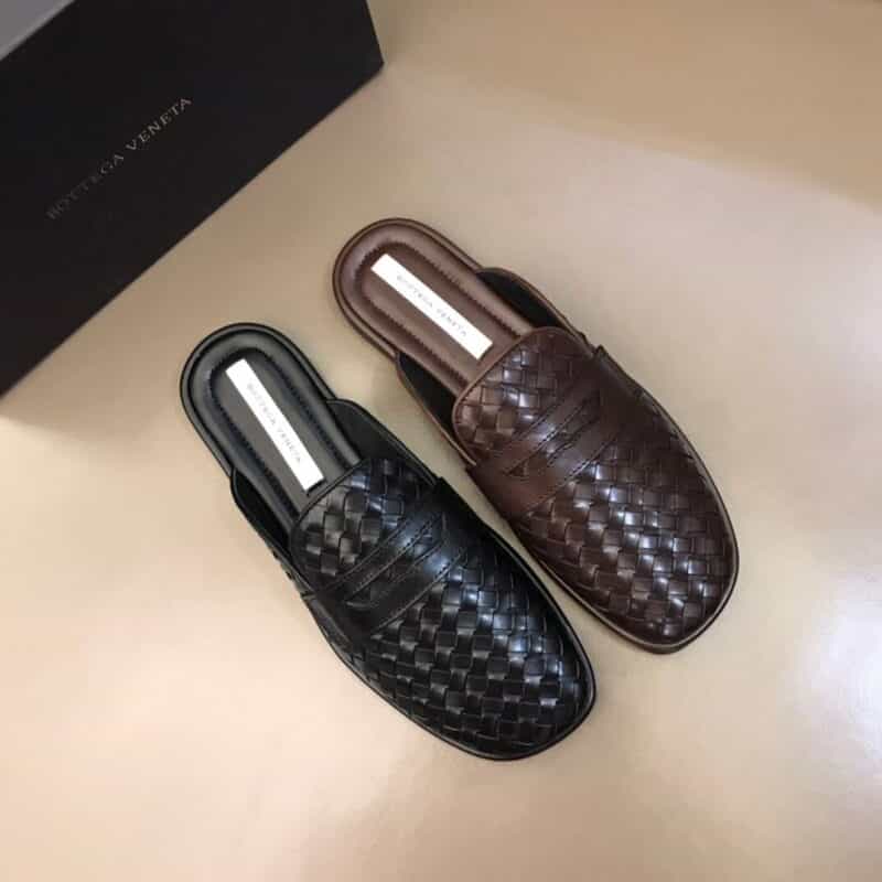 BV葆蝶家 头层牛皮内里B 家经典手工编织半拖便鞋