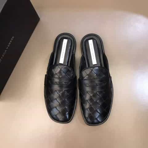 BV葆蝶家 头层牛皮内里B 家经典手工编织半拖便鞋