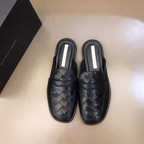 BV葆蝶家 头层牛皮内里B 家经典手工编织半拖便鞋