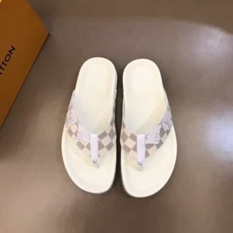 LV/路易威登 鞋面选用进口原版材质高端男士拖鞋