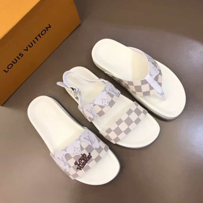LV/路易威登 鞋面选用进口原版材质高端男士拖鞋