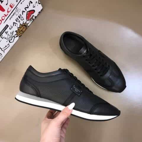 D& G 杜嘉班纳 撞色牛皮拼接新品奢潮运动鞋