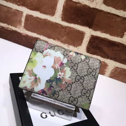 GUCCI古驰青花图案女士短夹424896