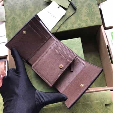 Gucci Ophidia系列钱夹 523174pvc啡
