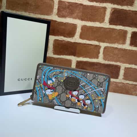 GUCCI古驰Disney x Gucci唐老鸭印花拉链钱包647940