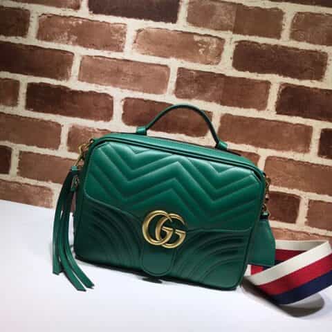 GUCCI古驰GG Marmont系列绗缝肩背包498100