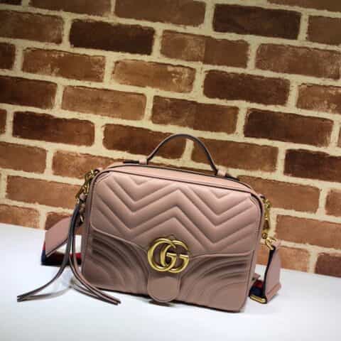 GUCCI古驰GG Marmont系列绗缝肩背包498100