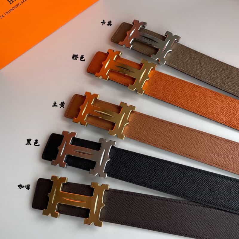 Hermès 爱马仕—Fareest皮带扣&手掌纹牛皮腰带38厘米