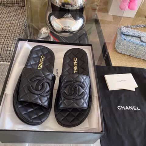 CHANEL香奈儿 ????春夏新品 菱格蜜儿拖鞋