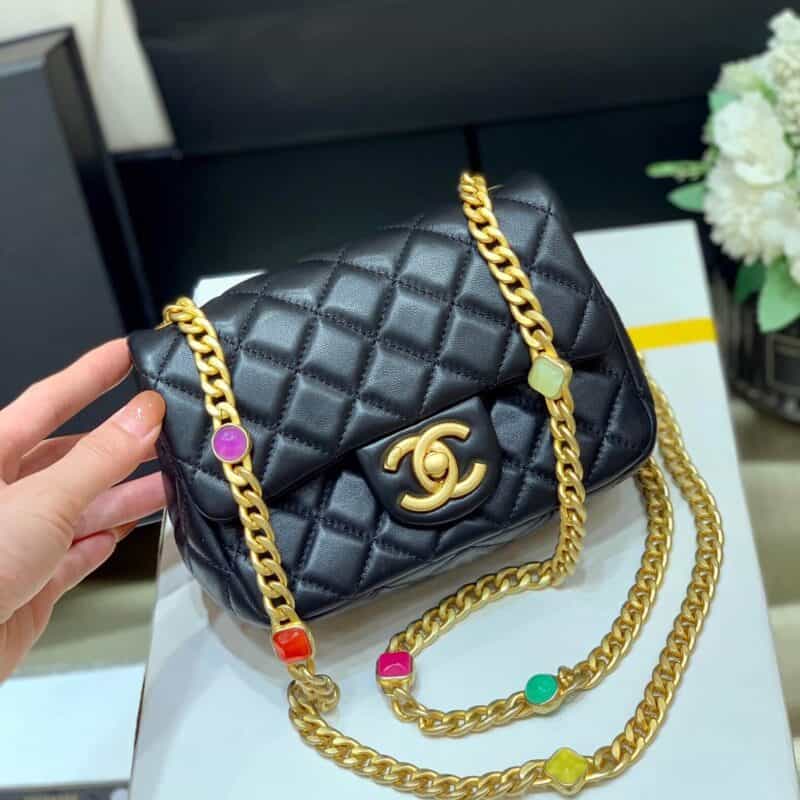Chanel CF17 Classic flap bag CF宝石包 AS1786黑色