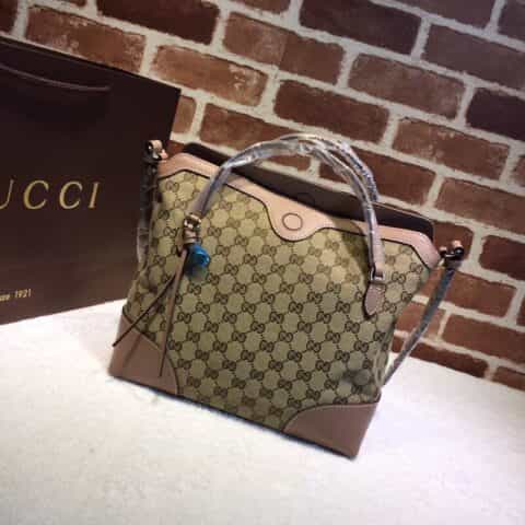 GUCCI古驰女士牛皮帆布手提单肩斜挎包353120