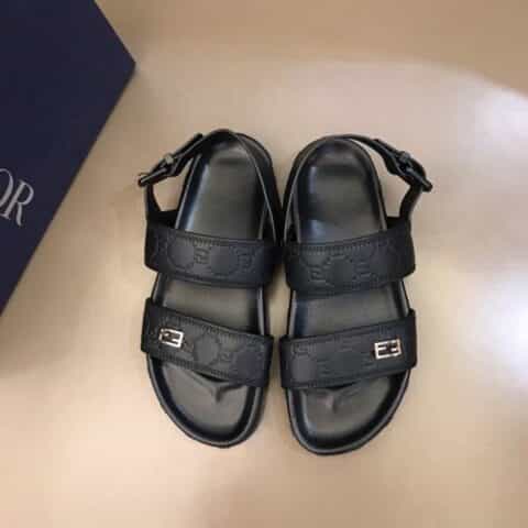 GUCCI古驰  头层小牛皮材质G家新品男士拖鞋