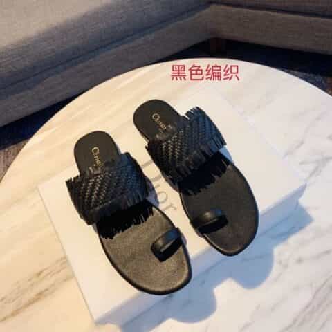 DIOR迪奥   进口镶五角星真皮大底经典拖鞋系列