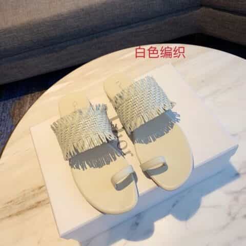 DIOR迪奥   进口镶五角星真皮大底经典拖鞋系列