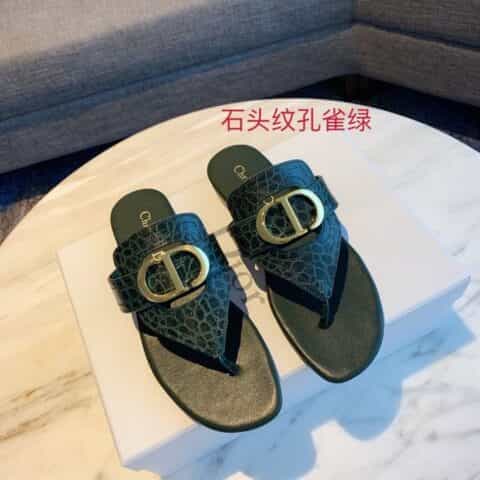 DIOR迪奥  进口镶五角星真皮大底经典拖鞋系列