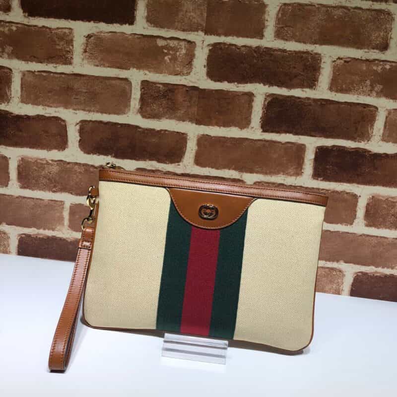 GUCCI古驰2019早秋复古帆布手拿包576053