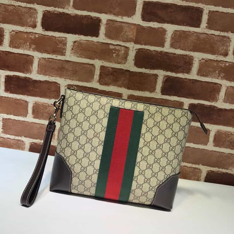 GUCCI古驰高级人造帆布手拿包523603