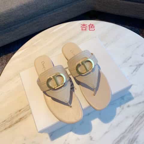 DIOR迪奥 进口镶五角星真皮大底经典拖鞋系列