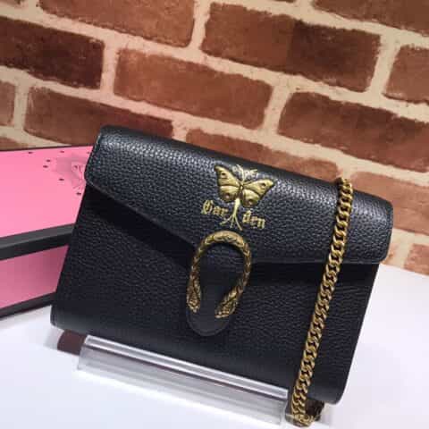 GUCCI古驰饰蝴蝶皮革女士单肩斜挎包516920