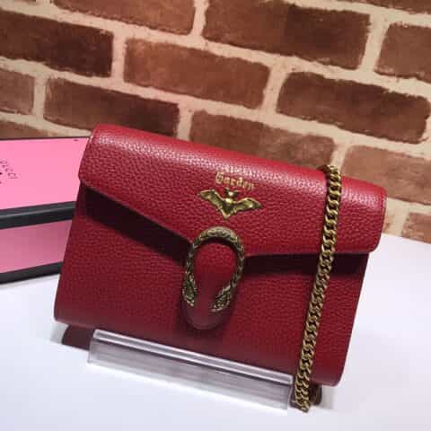 GUCCI古驰饰蝙蝠皮革女士单肩斜挎包516920
