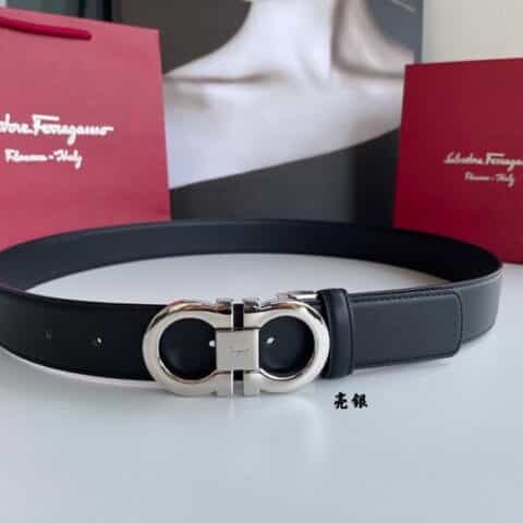Ferragamo 菲拉格慕   进口牛皮双面腰带3.5cm