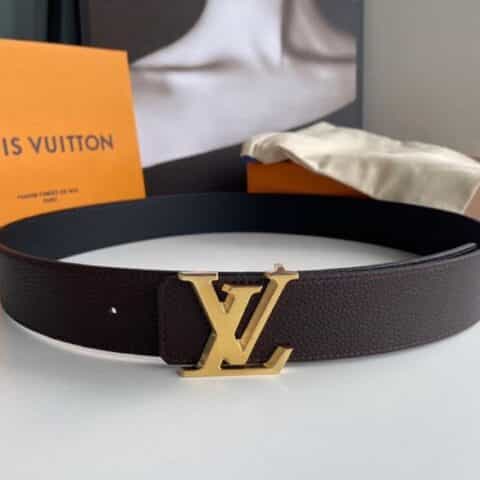 LV/路易威登 男士荔枝纹牛皮双面用Taurillon腰带40mm
