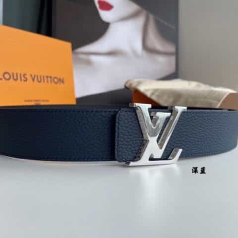 LV/路易威登 男士荔枝纹牛皮双面用Taurillon腰带40mm