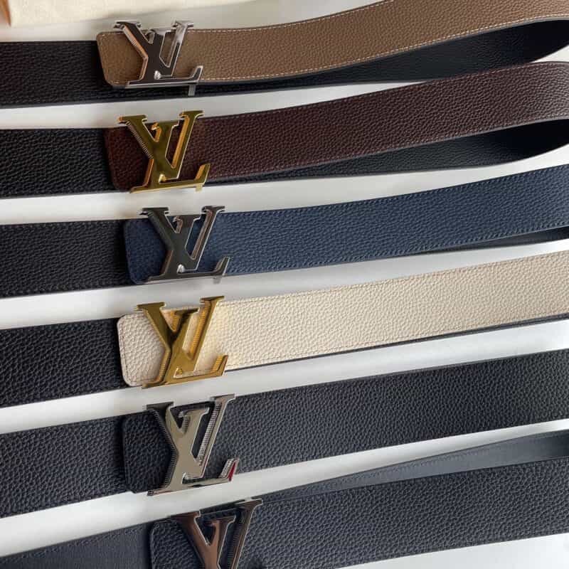 LV/路易威登 男士荔枝纹牛皮双面用Taurillon腰带40mm