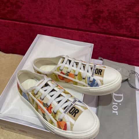DIOR迪奥 21春夏新品原厂刺绣女士平板鞋