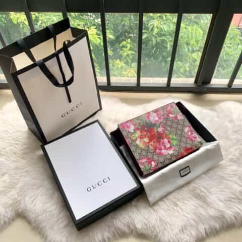 Gucci Bloom天竺花卉老印花手拿包 430268