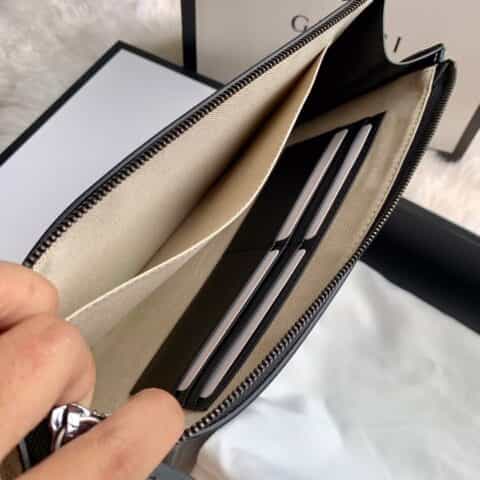 Gucci 男女通用情侣款虎头手拿包 473904