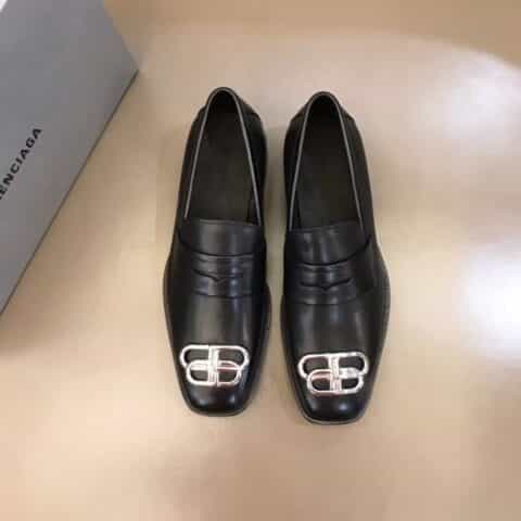 Balenciaga巴黎世家 进口原版头层牛皮材质男士BB德比鞋