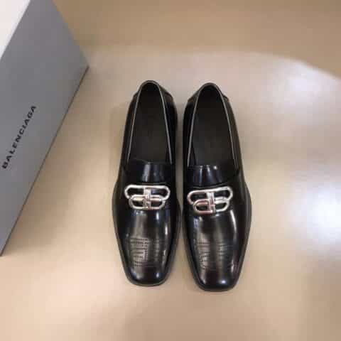 Balenciaga巴黎世家 进口原版头层牛皮材质男士BB德比鞋