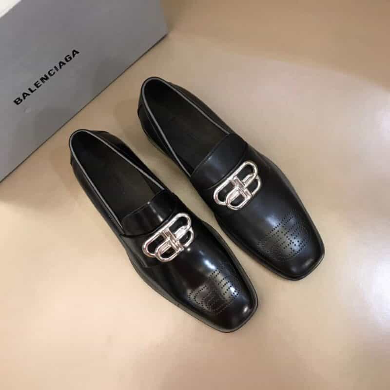 Balenciaga巴黎世家 进口原版头层牛皮材质男士BB德比鞋