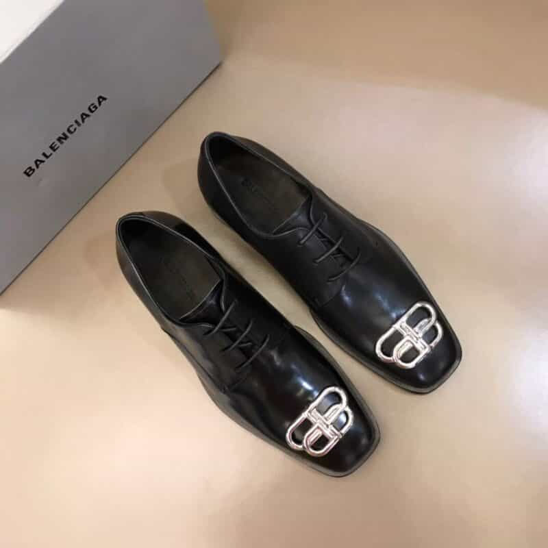 Balenciaga巴黎世家 进口原版头层牛皮材质男士BB德比鞋