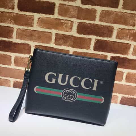 GUCCI古驰Print系列皮革手拿包572770