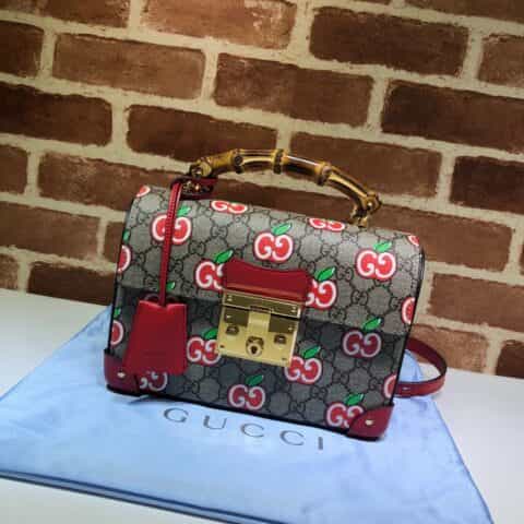 GUCCI古驰七夕情人节特别款Padlock系列小号竹节肩背包603221