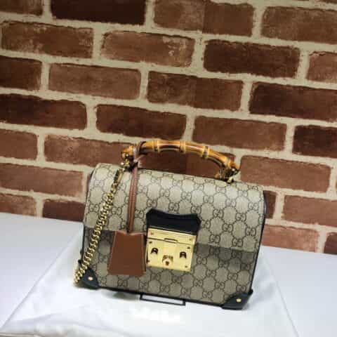 GUCCI古驰Padlock系列GG小号竹节肩背包603221