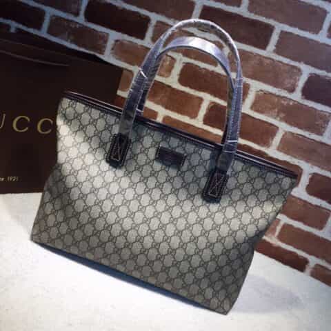 GUCCI古驰GG高级人造革购物袋211137