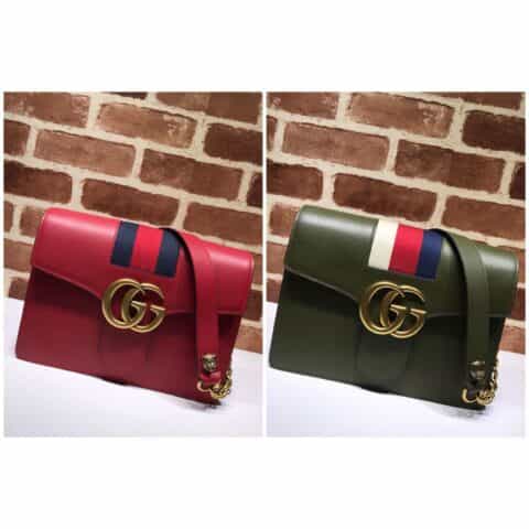 GUCCI古驰GG Marmont 织带装饰链条复古邮差包476468