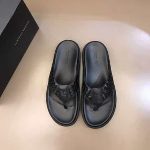 BV葆蝶家 意大利进口牛皮春夏真皮编织拖鞋