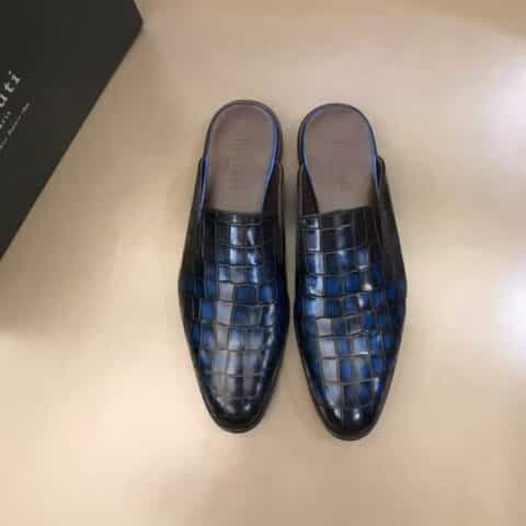 Berluti伯鲁提 进口头层牛皮高端男士半拖