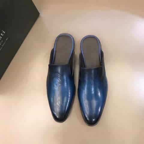 Berluti伯鲁提 进口头层牛皮高端男士半拖