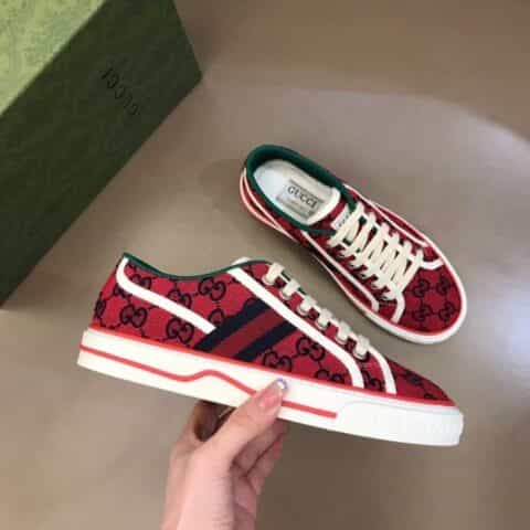 Gucci古驰 2021520特别系列1977情侣GG运动帆布鞋