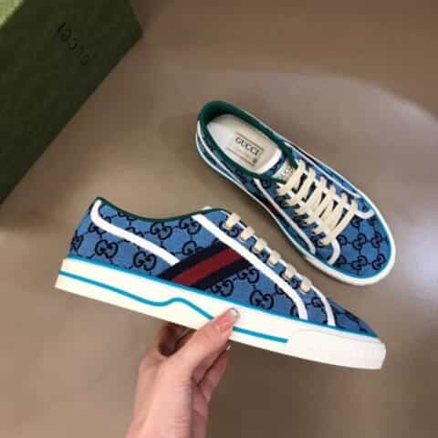 Gucci古驰 2021520特别系列1977情侣GG运动帆布鞋