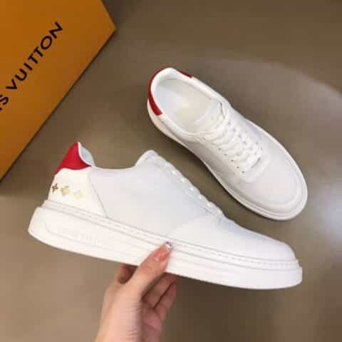 LV/路易威登 粒面小牛皮拼接帆布Beverly Hills运动鞋