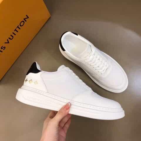 LV/路易威登 粒面小牛皮拼接帆布Beverly Hills运动鞋