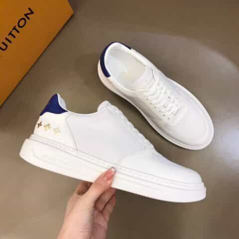 LV/路易威登 粒面小牛皮拼接帆布Beverly Hills运动鞋