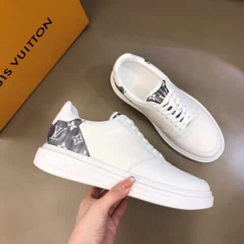 LV/路易威登 粒面小牛皮拼接帆布Beverly Hills运动鞋