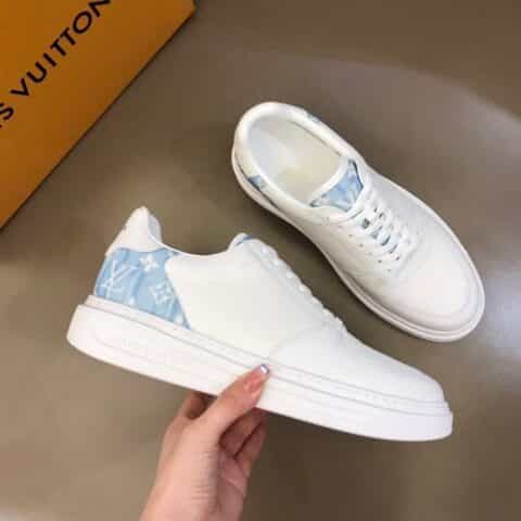 LV/路易威登 粒面小牛皮拼接帆布Beverly Hills运动鞋